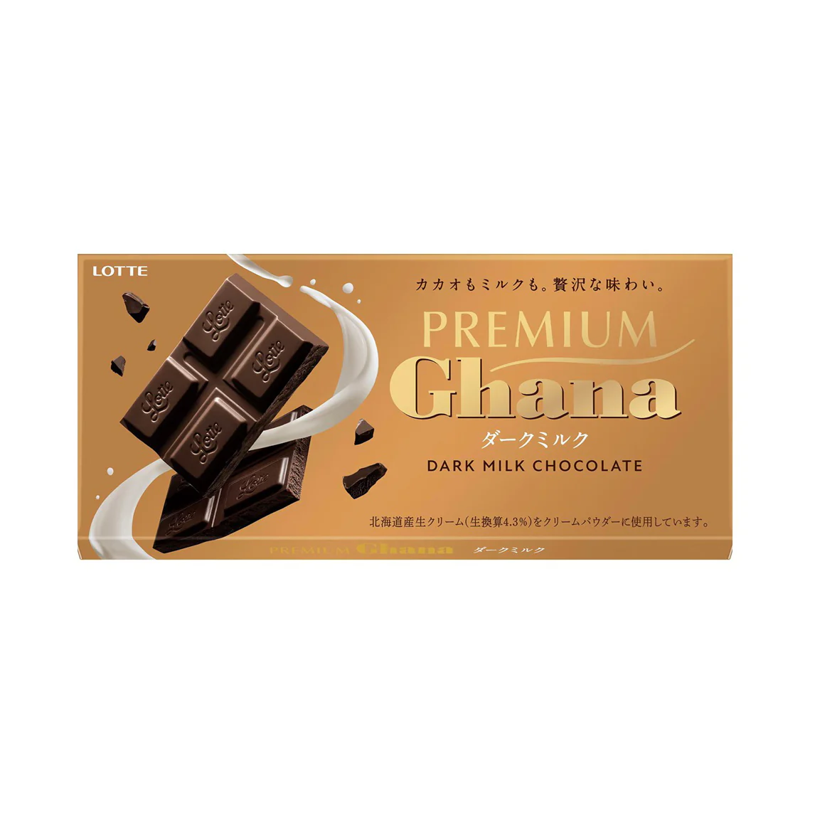 LOTTE PREMIUM GHANA DARK MILK CHOCOLATE